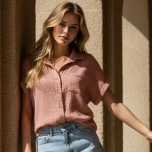 BISHOP + YOUNG Sardinia Top Size Large Color Coral
